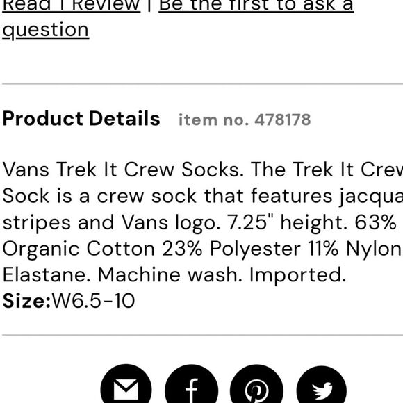 Vans Trek It Crew Sock - Picture 3 of 5